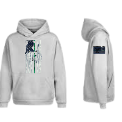 Eagle Line Shattered Eagle Hoodies