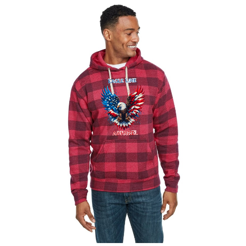 Red Flannel Eagle Line Apparel Hoodie