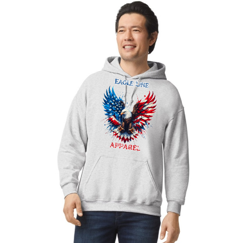 White(Ash) Eagle Line Apparel Hoodie